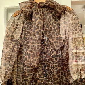 ZARA LEOPARD PRINT TOP